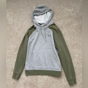 RVCA women’s hoodie size small - army green/gray